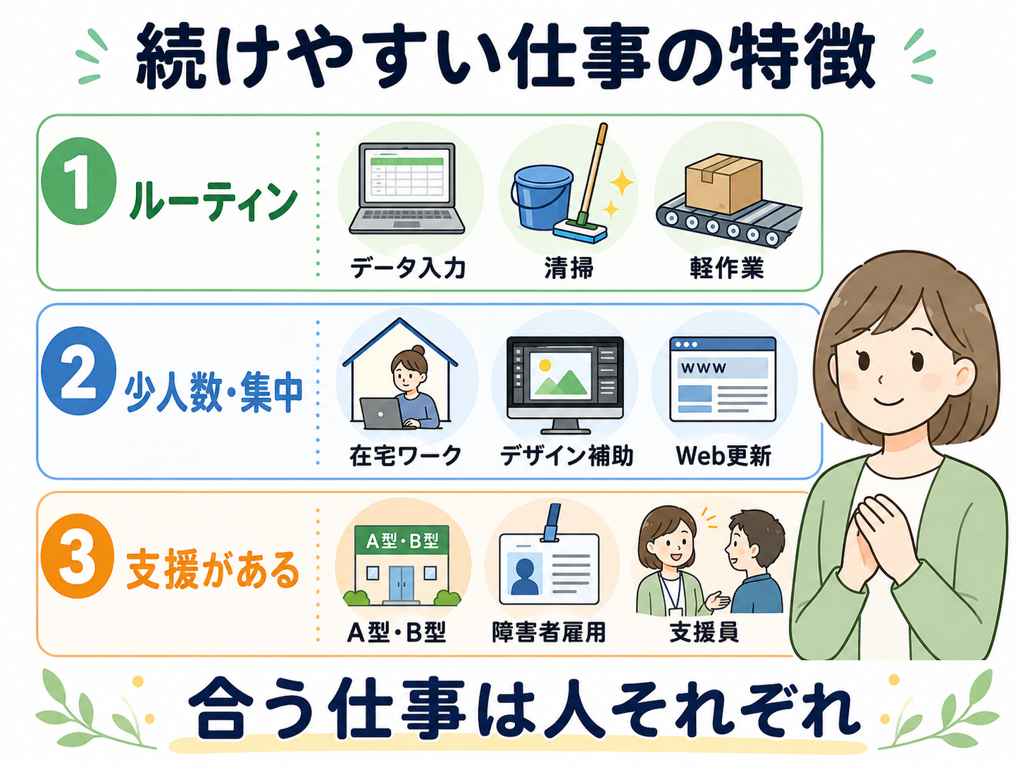 続けやすい仕事の特徴