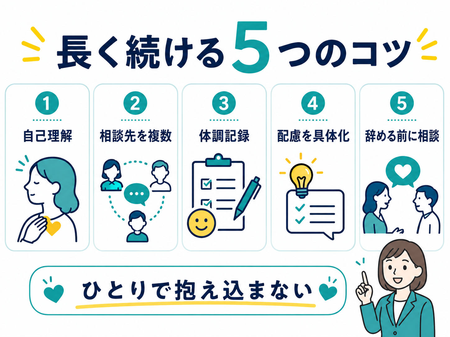 障害者雇用で長く続ける5つのコツ