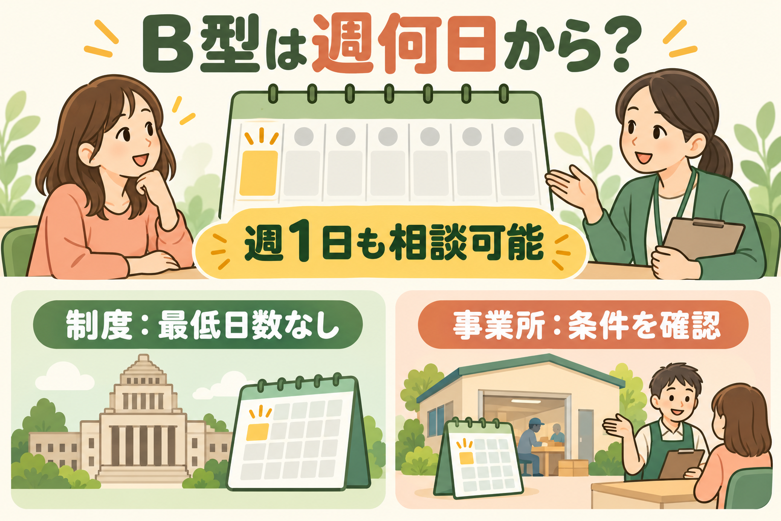 B型は週何日から？