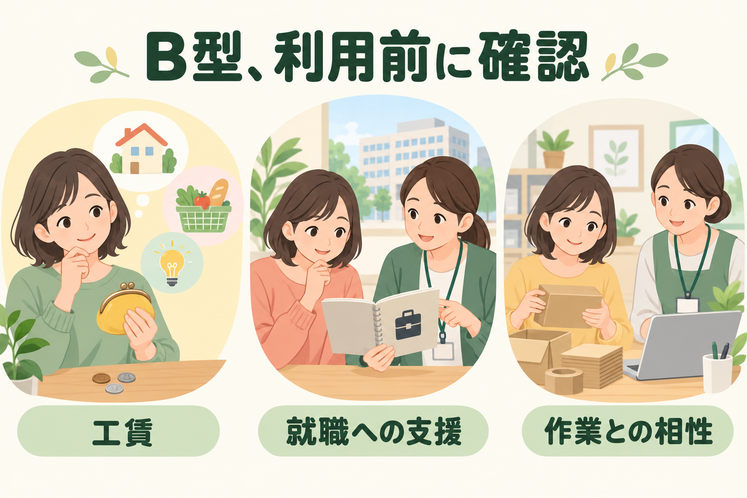 B型利用前に確認