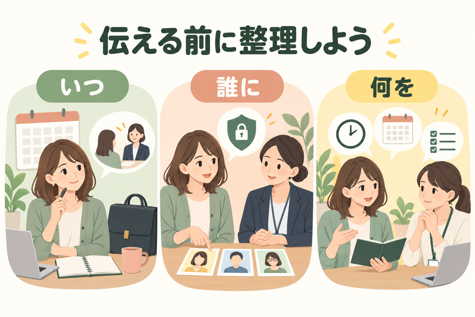 伝える前に整理しよう