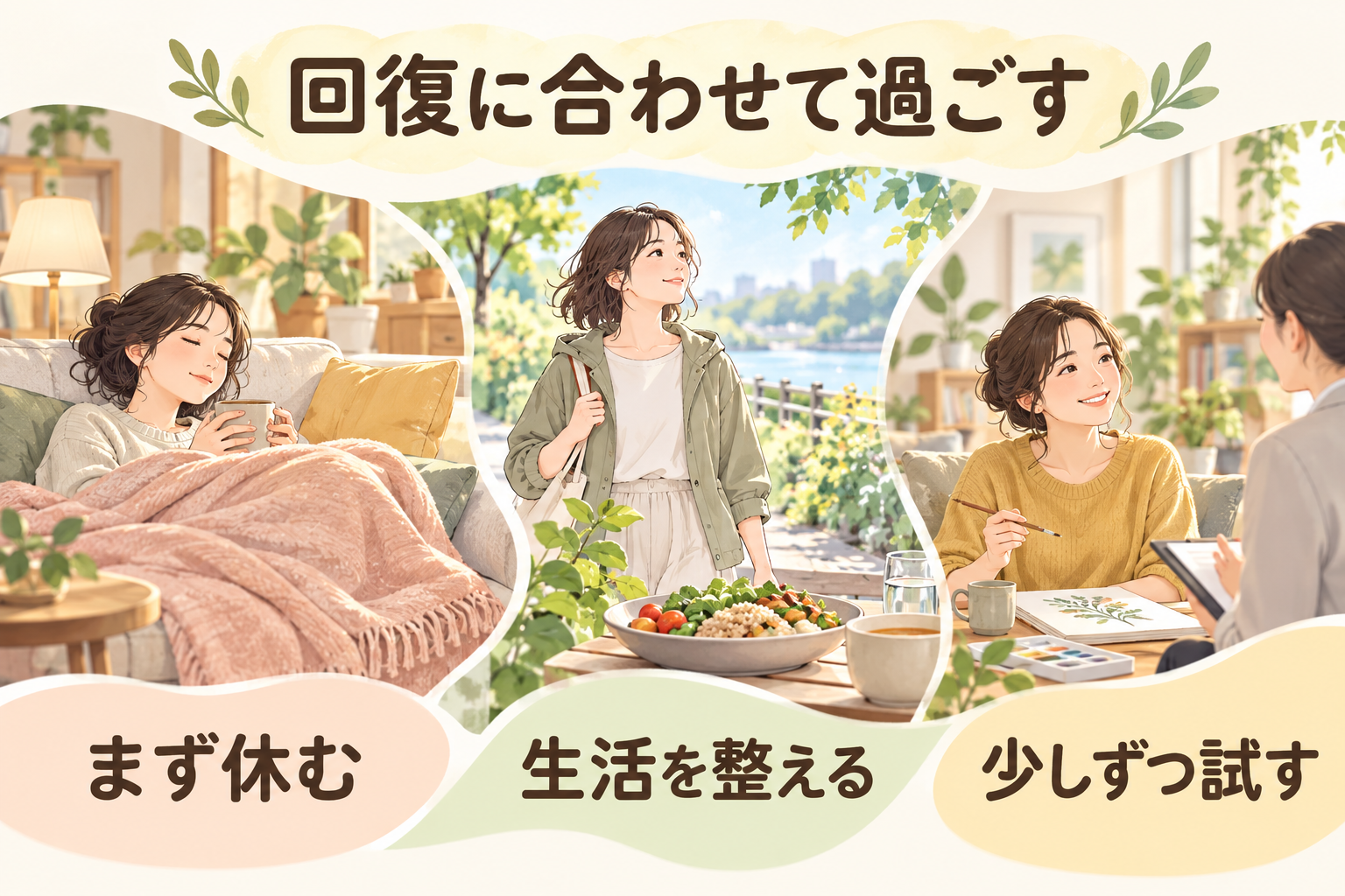 回復に合わせて過ごす