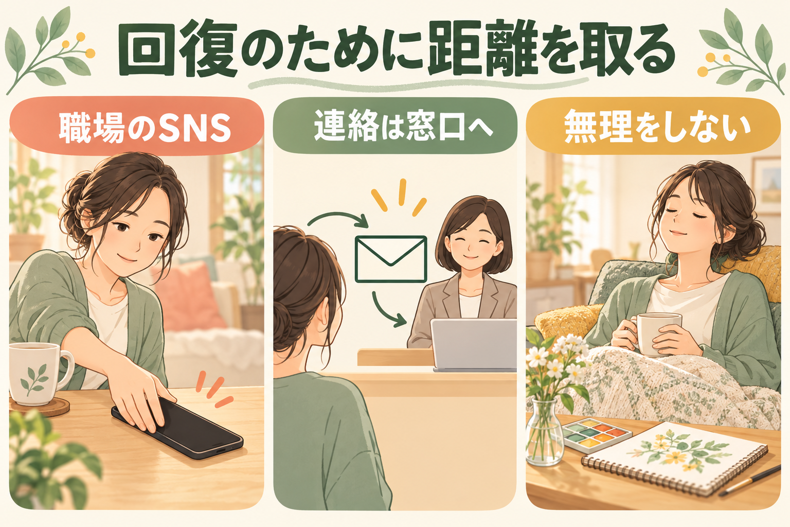 回復のために距離を取る