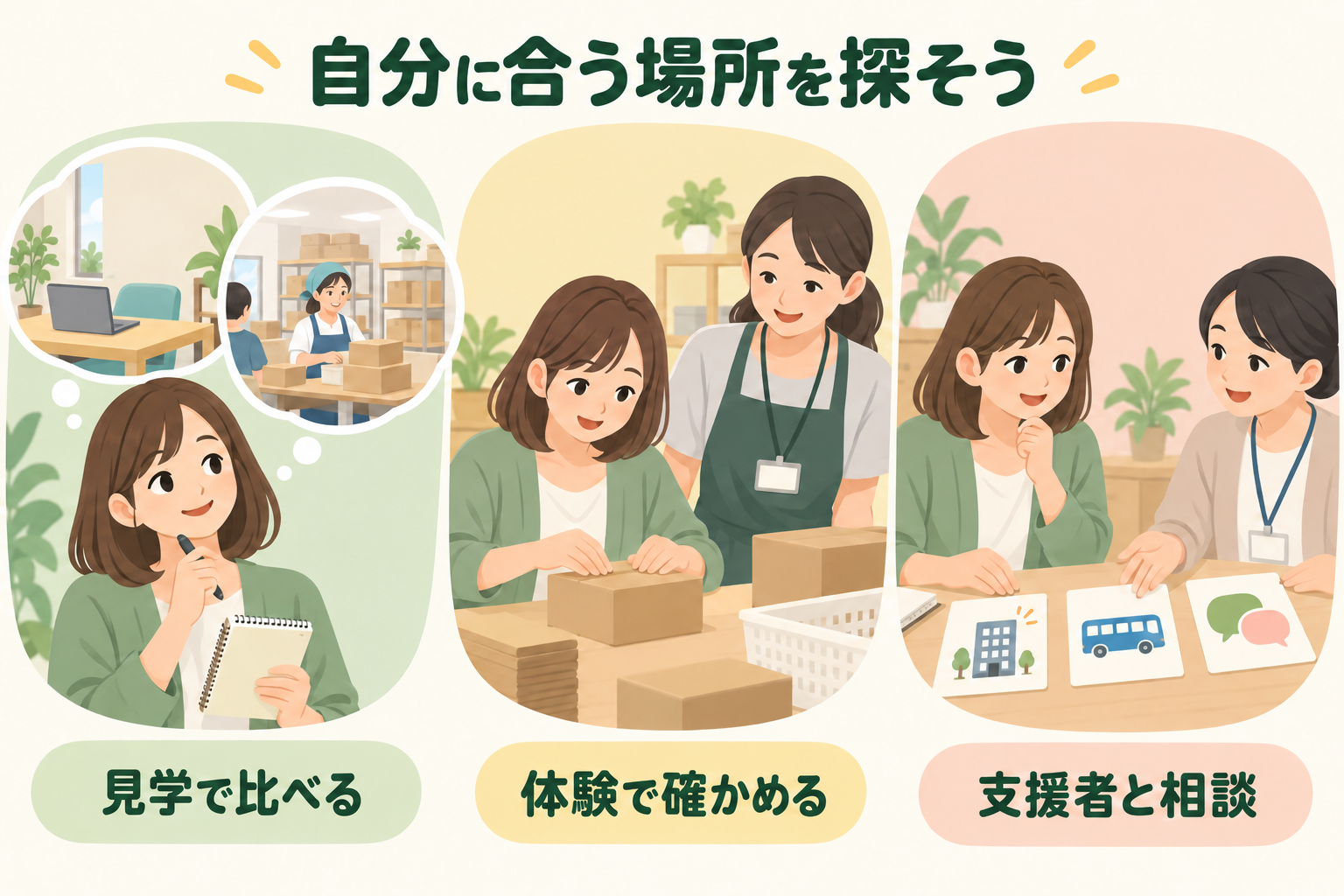 自分に合う場所を探そう
