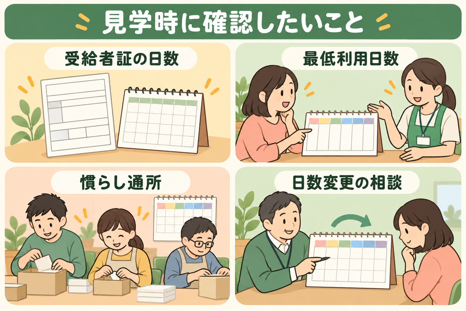 見学時に確認したいこと