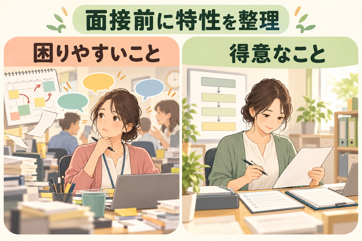 面接前に特性を整理