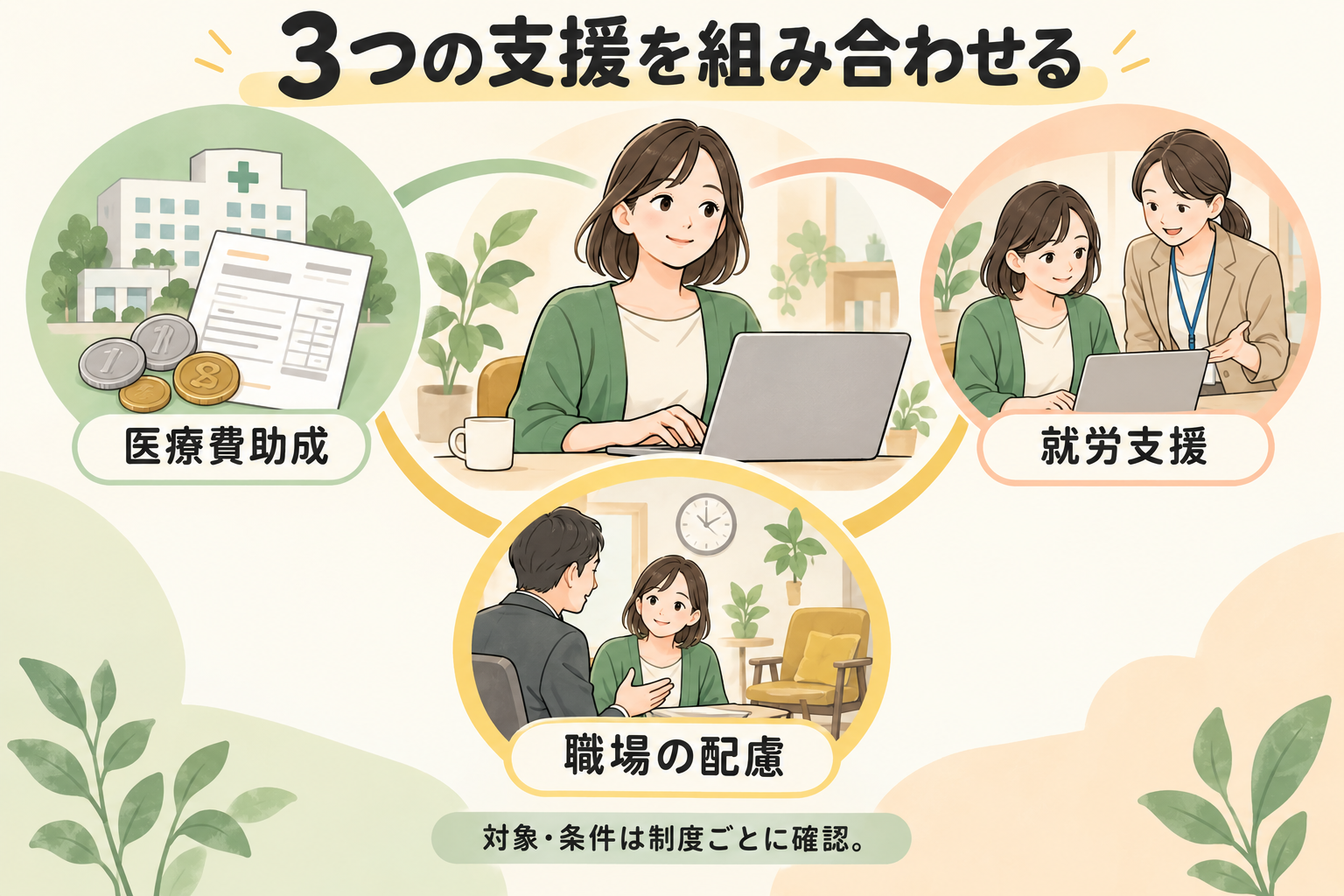 ３つの支援を組み合わせる